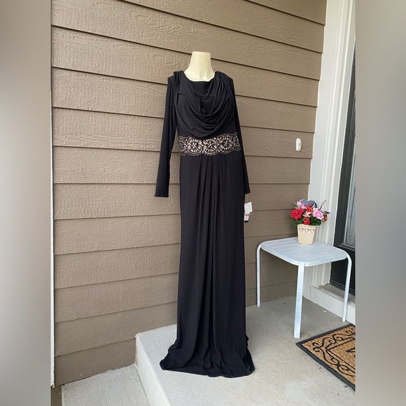 Alex Evenings Elegant Prom Dress Long sleeve Embellished Beaded Sequined - Picture 2 of 15